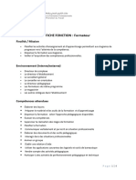 FICHE FONCTION Formateur