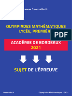 Mathematiques Olympiades Epreuve Academie Bordeaux Enonce 2021