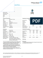 Sizing - Vortex Flow Meter