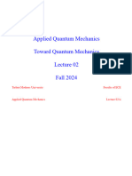 QM L02 Tward Quantum Mecanics