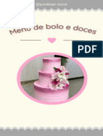 Menu de Bolo e Doces 2024