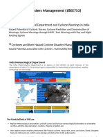 Disasters Management (18EE753) : India Meteorological Department and Cyclone Warnings in India