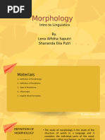 Morphology Linguistics