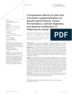 Comparative Effects of Nisin and Monensin Supplementation On Growth Performance, Rumen Fermentation, Nutrient Digestion, and Plasma Metabolites of Fattening Hu Sheep