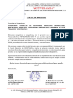 Circular Nacional 27 de Septiembre Cambios de Denominación UNIDO