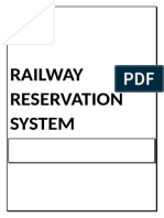 Railway Reservation System