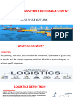 Logistics &transportation Management: M.Serhat Ozturk