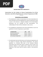 Exam Instructions For Arrear Exams