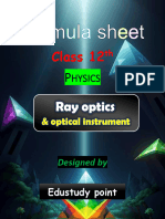 Ray Optics - Formula Sheet (Edustudy Point)