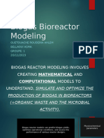 Biogas Bioreactor Modeling