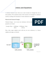 Chemical Reactions and Equations