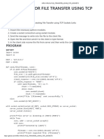 3C.Creation For File Transfer Using TCP Sockets: AIM Algorithm