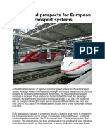 Trends and Prospects For European Transport Systems