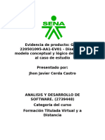 Diseñar El Modelo Conceptual y Lógico de Acuerdo Al Caso de Estudio