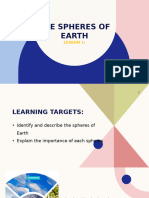 LESSON 1 The Spheres of Earth