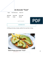 Sweet Potato Avocado - Toast - Recipe