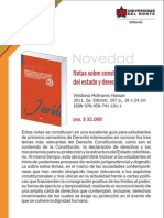 Notas Sobre Constitución, Organización Del Estado y Derechos Humanos 2a. Edición