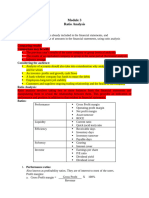 Module 3-Ratio Analysis