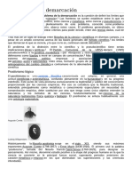 Problema de La Demarcación - Positivismo - Falsacionismo