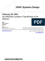 Cae464 - 517 - sp21 Lecture11 - Air Distribution Systems Classification of Air Diffusion