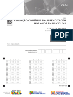 Avaliação Contínua Da Aprendizagem Nos Anos Finais Ciclo Ii: Caderno