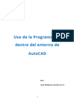 MANUAL PARA PROGRAMACIÓN EN EL ENTORNO DE AutoCAD