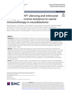 Combining Silencing and Entinostat Therapy To Overcome Resistance To Cancer Immunotherapy in Neuroblastoma