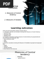 Lesson 5 Descriptive Stats - Measures of Central Tendency and Variation