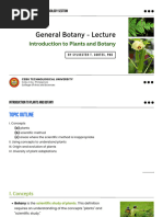 Unit 1. Introduction To Plants and Botany