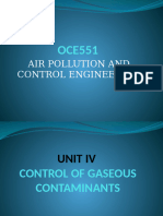 UNIT IV - Control of Gaseous Contaminants