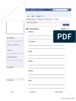 My Facebook Profile Worksheet