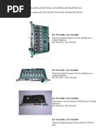 Tarjeta de Ampliacion para Las Centrales Telefonicas