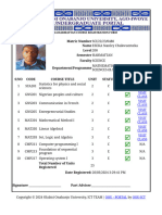 Latest Eseka Stanley Chukwuemeka's Harmattan 2023 - 2024 Course Registration Form