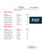 1st Year Exam Time Table 2024