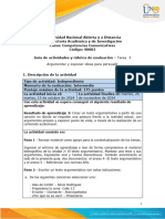 Guía de Actividades y Rúbrica de Evaluación - Unidad 2 - Tarea 3 - Argumentar y Exponer Ideas para Persuadir