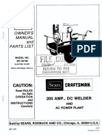 927-1125 Sears 627-20199 Welder Manual (7-1077)