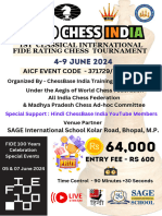 Khelo Chess India 1st Classical Fide Rating 2024 PART of FIDE 100 2