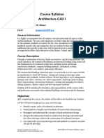 Course Syllabus Architecture CAD I: General Information