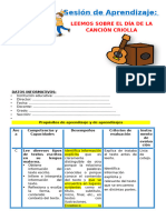 1° Sesión Día 1 Com Leemos Sobre El Día de La Canción Criolla