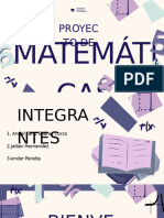 Presentación Diapositivas Proyecto de Matemáticas Ilustrativo Morado y Azul