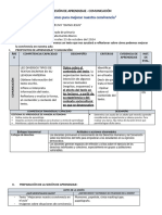 SESIÓN DE APRENDIZAJE Comunicación