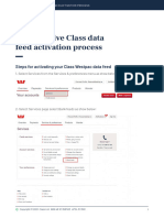 Westpac Live Class Data Feed Activation Process