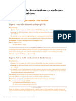 Liste de Toutes Les Introductions Et Conclusions Des Analyses Linaires