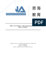 HSC Y11 Physics Thermodynamics II Heat Transfer