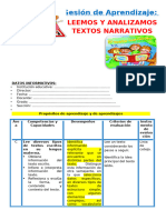 4° Sesión Día 3 Com Leemos y Analizamos Textos Narrativos