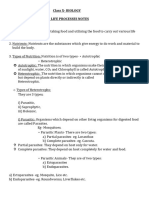 Life Processes Notes Class 10 2.0