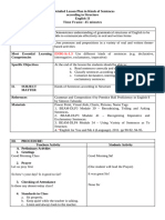 Jasper English Lesson Plan - Sentences