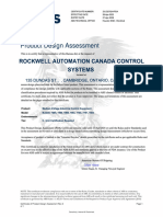 Product Design Assessment: Rockwell Automation Canada Control Systems