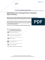 Determinants of E-Learning Services Indonesian Open University