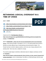 Rethinking Judicial Oversight in A Time of Crisis - Peter A. Allard School of Law